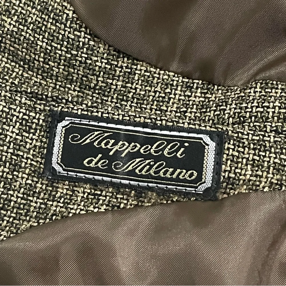 Mappelli De Milano Men 44L Brown Silk Wool Blazer Sport Coat Heavyweight‎ Casual